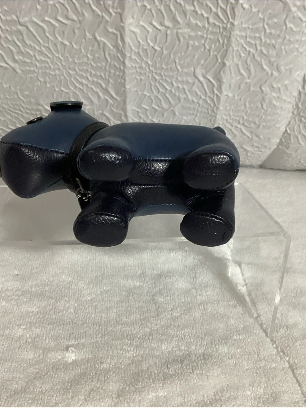 Coach Blue Colorblock Puppy Dog Paperweight with Collar & Charm Unisex